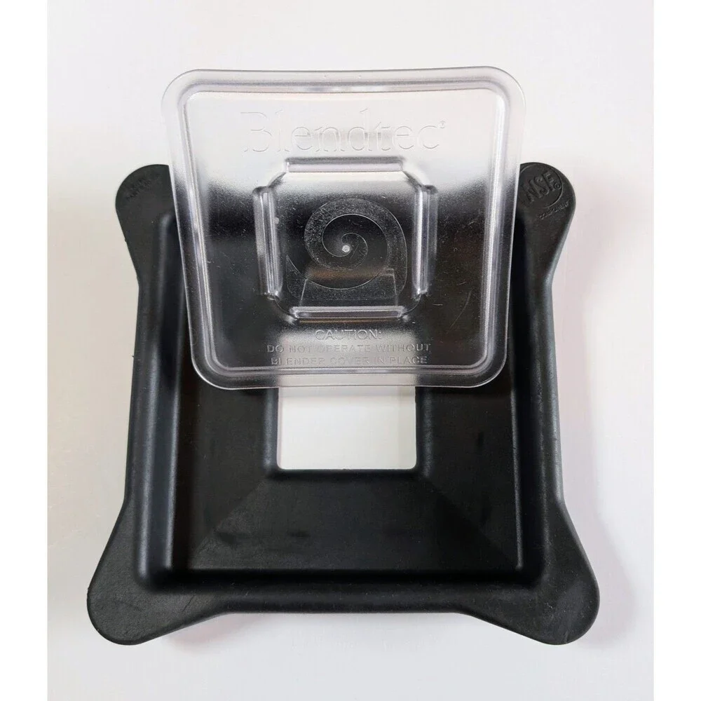 Blendtec Hard Lid with Clear Center Cap Insert Replacement Square Blender Top